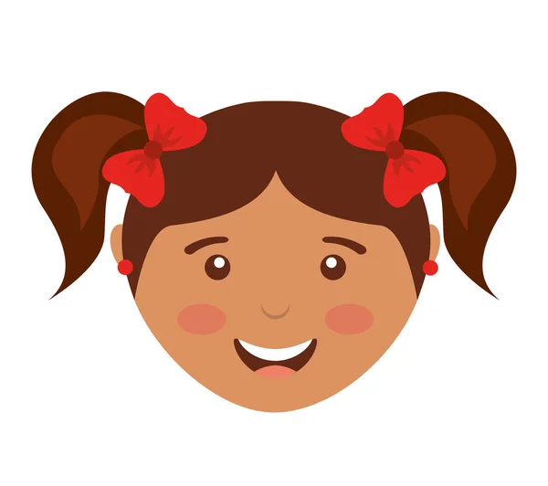 Menina avatar isolado ícone design — Vetor de Stock