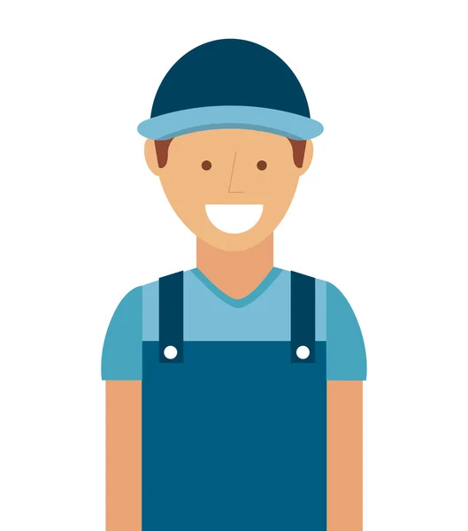 Mechanic man isolated icon design — Stock Vector