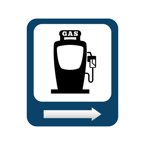 Бензиновий насос ізольований дизайн значка — стоковий вектор