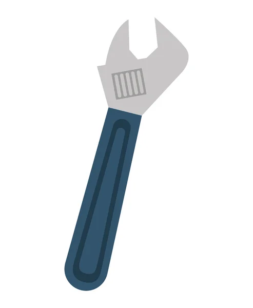 Llave inglesa diseño icono aislado — Vector de stock