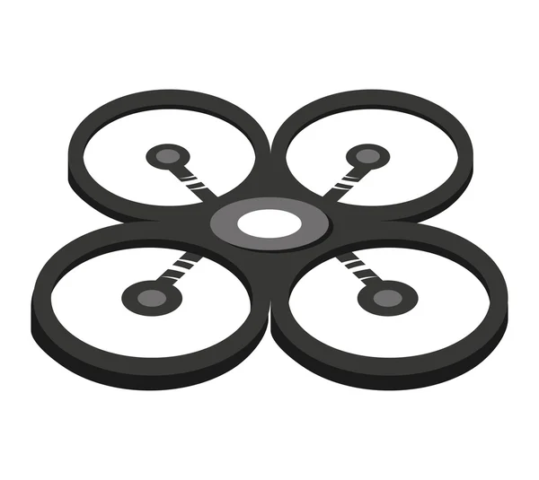 Tecnología de drones diseño icono aislado — Vector de stock