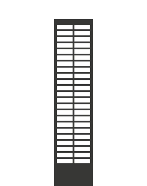 Edificio frente aislado icono de diseño — Vector de stock