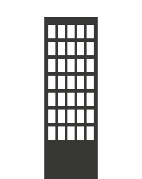 Edificio frente aislado icono de diseño — Vector de stock