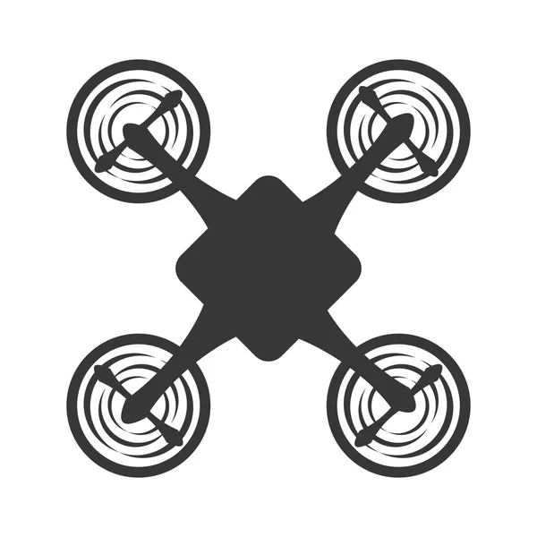 Drohnen-Technologie isoliert Symboldesign — Stockvektor