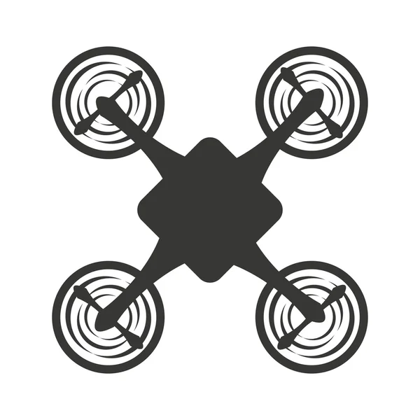 Tecnología de drones diseño icono aislado — Vector de stock