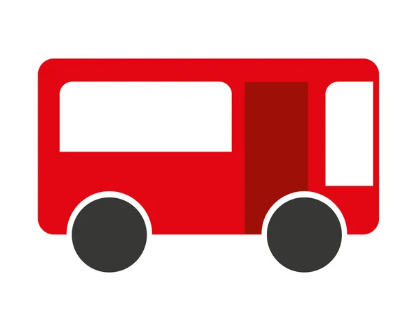 Красный фургон изолированный дизайн значка — стоковый вектор