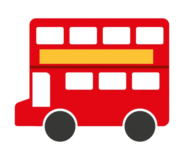 Bus london icône isolée design — Image vectorielle
