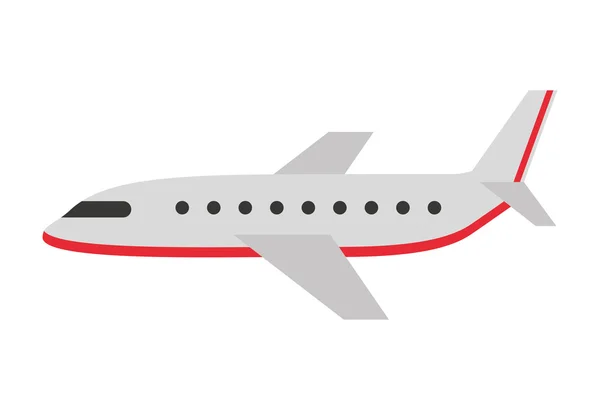 Silueta de avión diseño icono aislado — Vector de stock