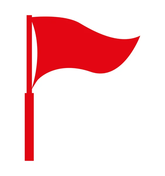 Red flag isolated icon design — Stock Vector