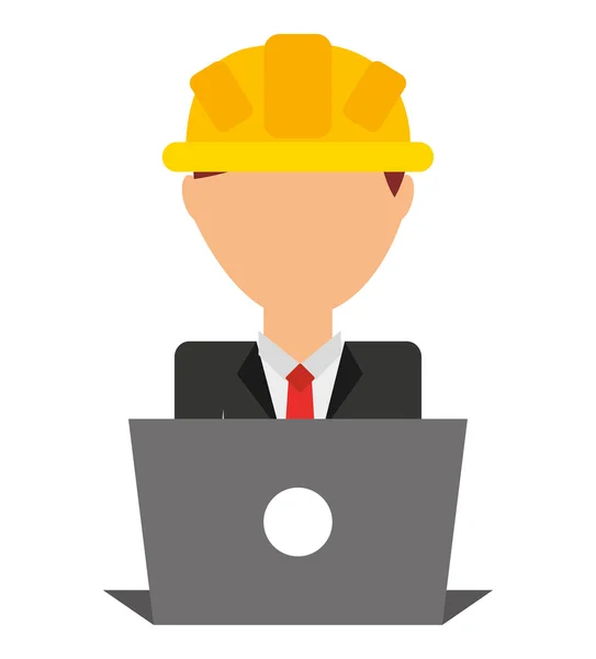 Professional construction isolated icon design — Stock Vector