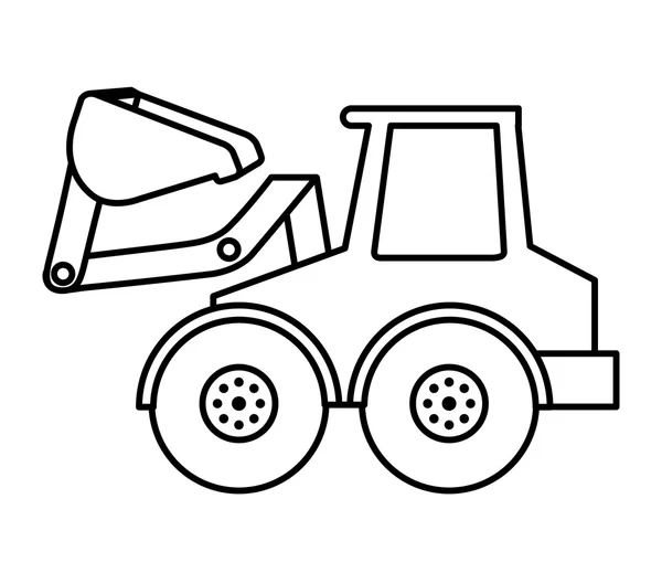Excavator isolated icon design — Stock Vector
