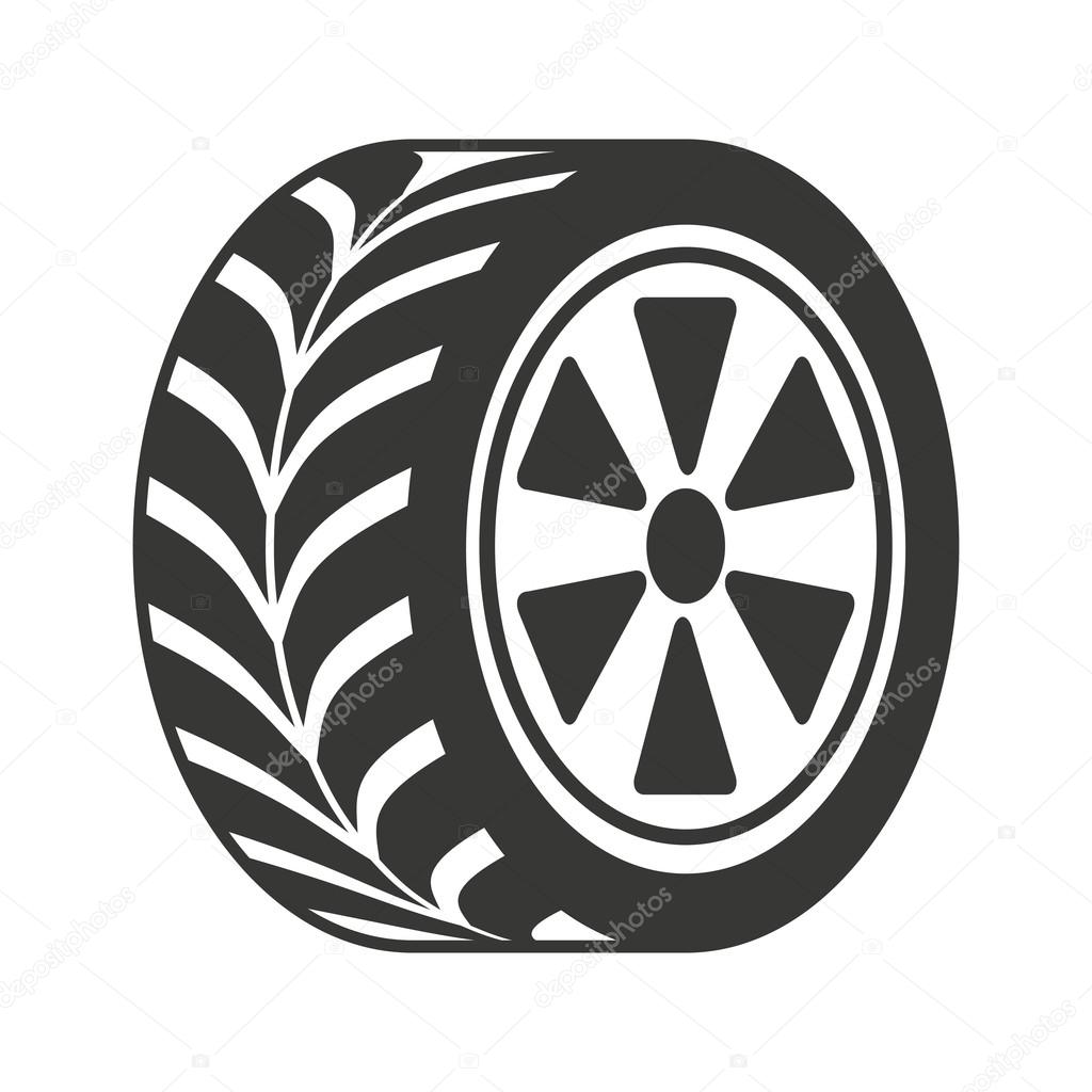 Wheel car isolated icon design Stock Vector by ©yupiramos 116273468