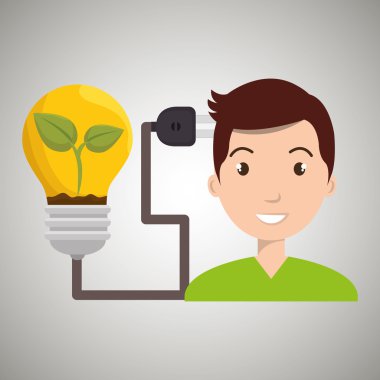 insanlar ve elektrik izole simgesi