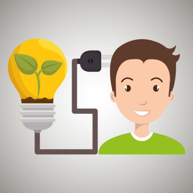 insanlar ve elektrik izole simgesi