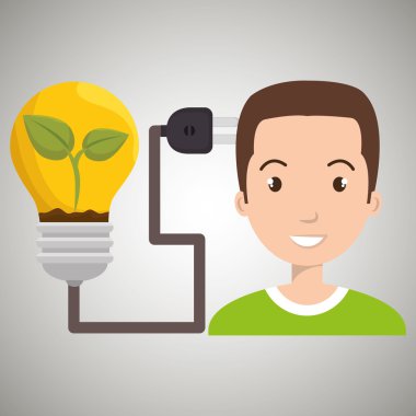 insanlar ve elektrik izole simgesi