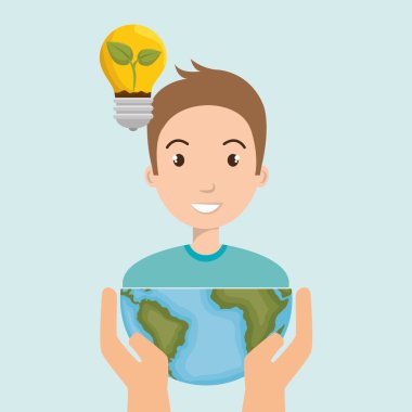 gezegen olan insanlar izole simgesi