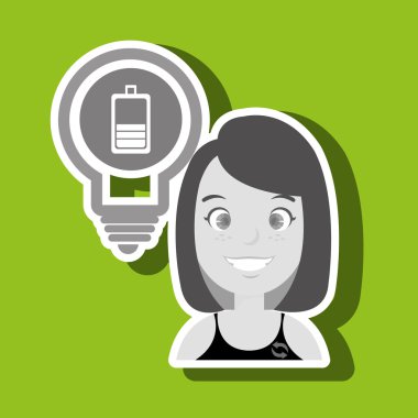 kadın ve ortam simgesi tasarım izole