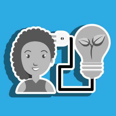 insanlar ve elektrik izole simgesi