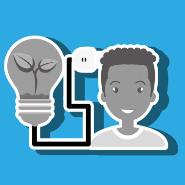 insanlar ve elektrik izole simgesi