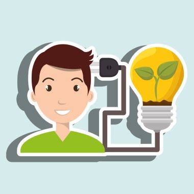 insanlar ve elektrik izole simgesi