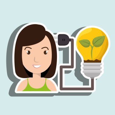 insanlar ve elektrik izole simgesi