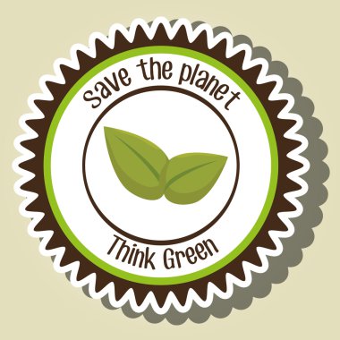 Yeşil izole simgesi tasarım düşünüyorum