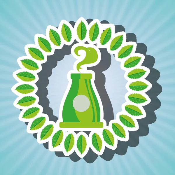 Penser vert icône isolée design — Image vectorielle