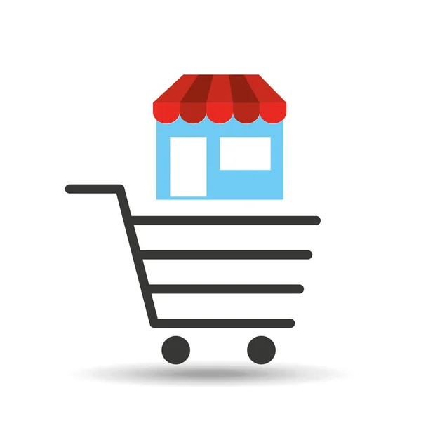 Ícone de compras de comércio eletrônico —  Vetores de Stock