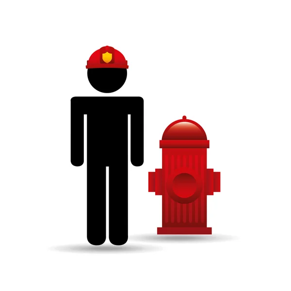 Пожежник роботу значок — стоковий вектор