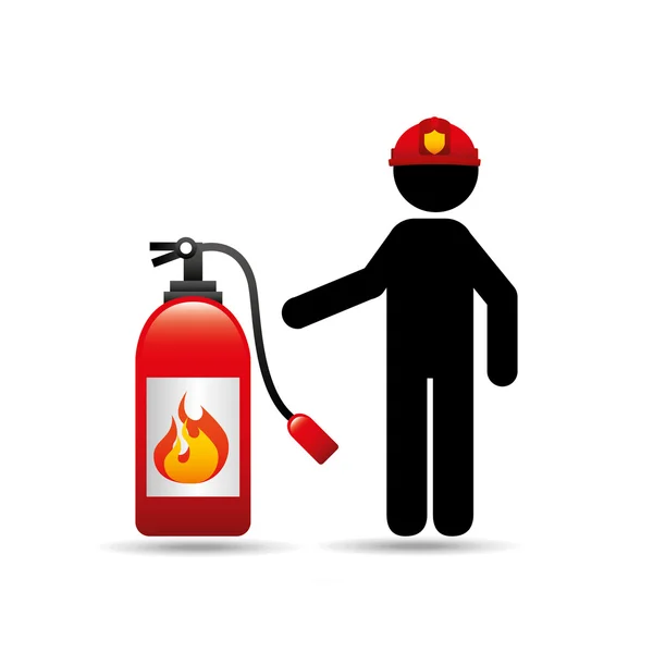 Firefighter job icon — Stock Vector