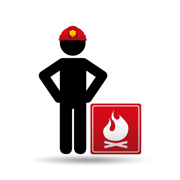 Tűzoltó feladat ikon — Stock Vector