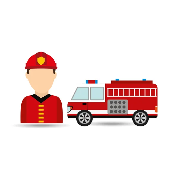 Firefighter job icon — Stock Vector