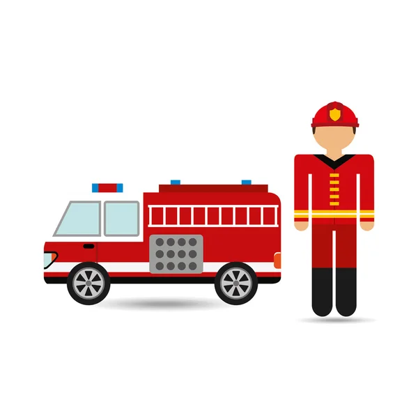 Icône emploi pompier — Image vectorielle
