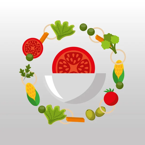 Grönsaker och frukt — Stock vektor