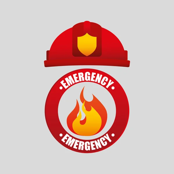 Brandweerman baan pictogram — Stockvector
