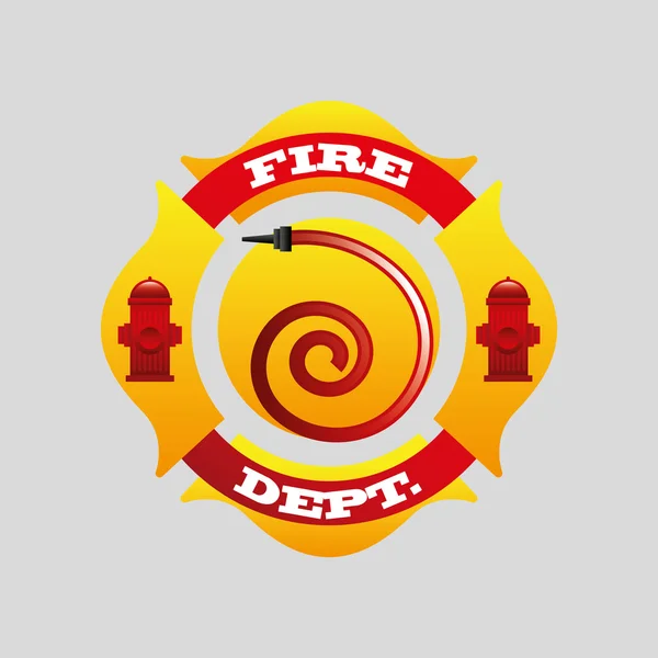 Berufsbild Feuerwehrmann — Stockvektor