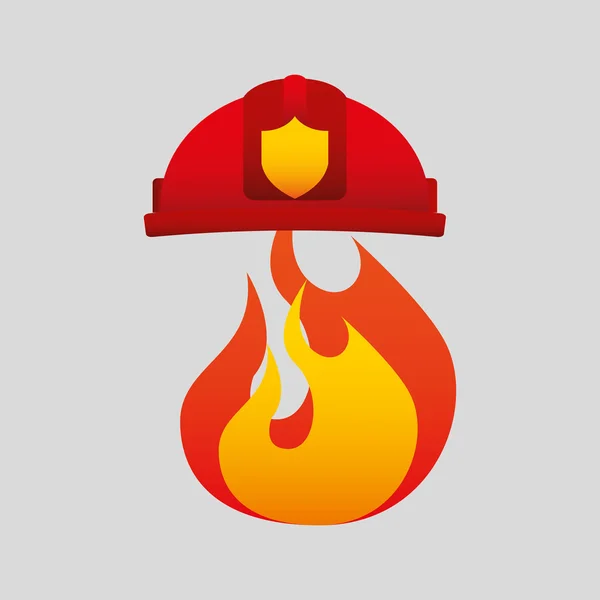 Icona del lavoro pompiere — Vettoriale Stock