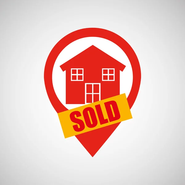 Πώληση σπίτι σπίτι πωλείται επιχείρηση — Διανυσματικό Αρχείο
