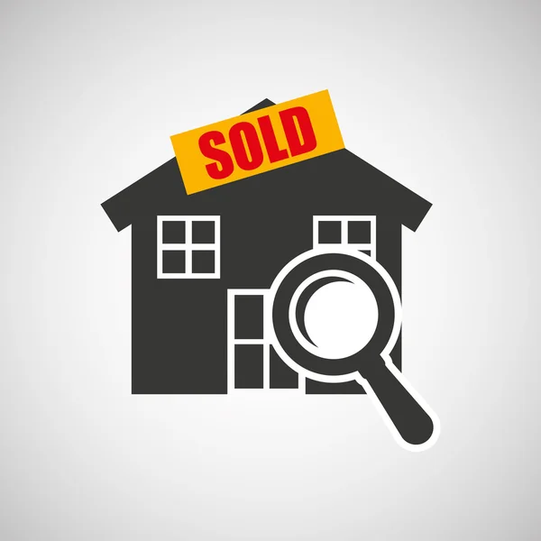 Verkauf Haus Haus verkauft Geschäft — Stockvektor