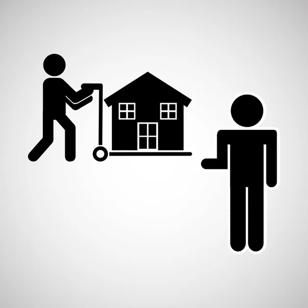 Försäljning hus hem sålde verksamhet — Stock vektor