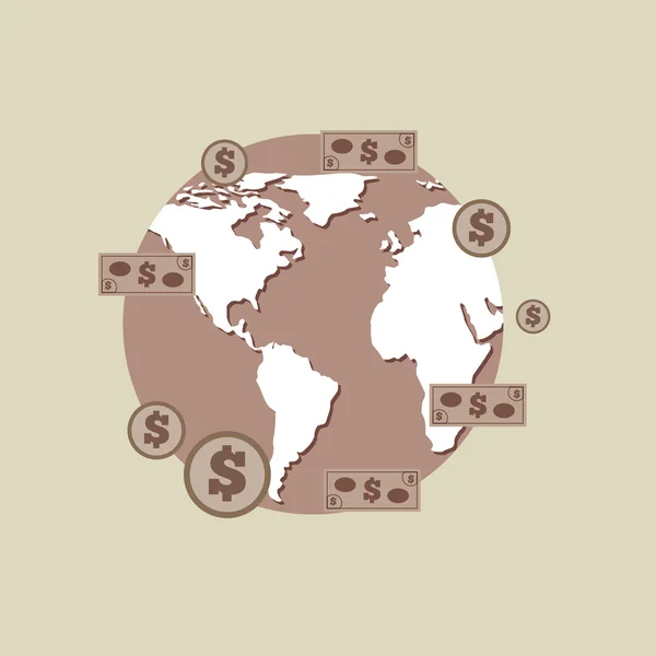 Monde des affaires argent économie — Image vectorielle