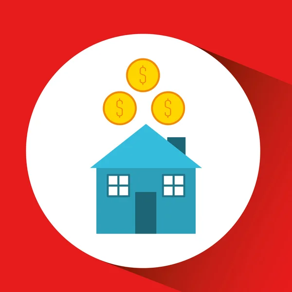 판매 하우스 홈 판매 사업 — 스톡 벡터