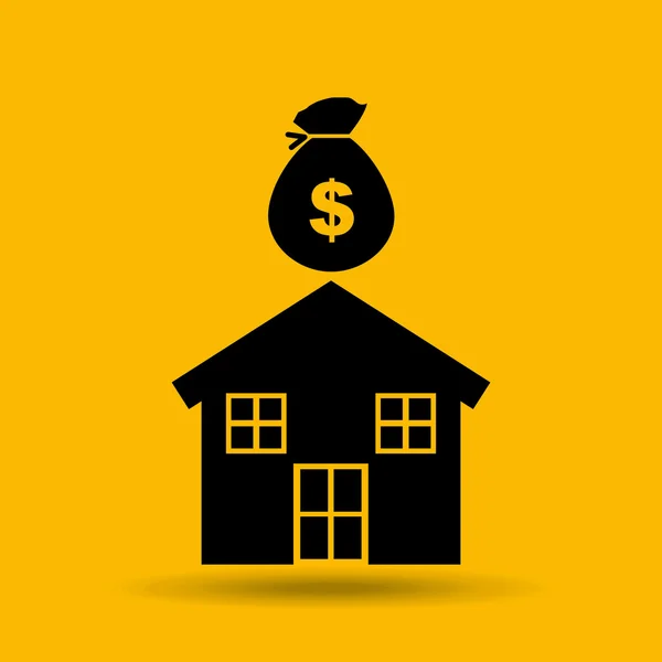 Satılık ev ev işini sattı — Stok Vektör