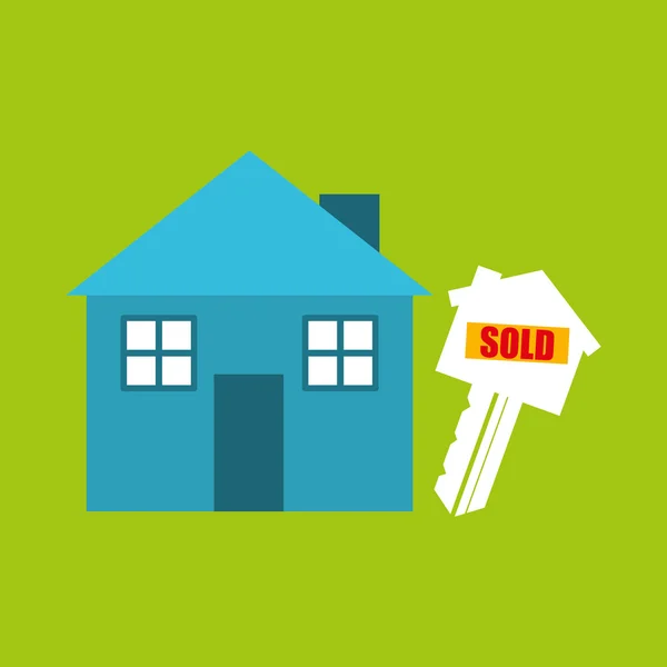 Vendita casa casa venduto business — Vettoriale Stock