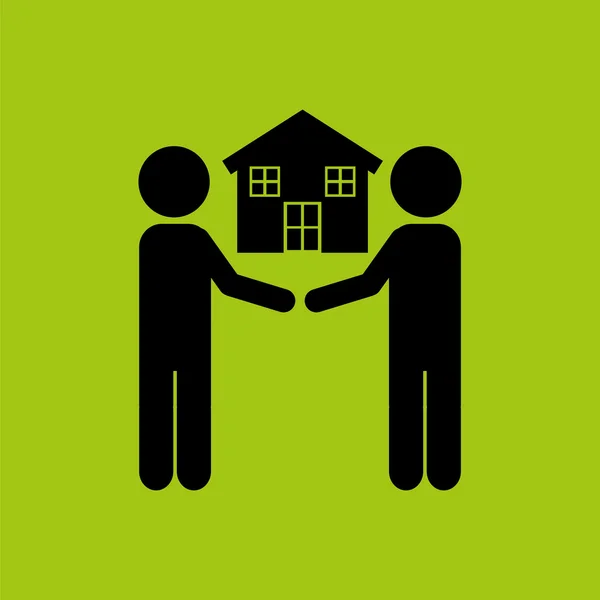 Försäljning hus hem sålde verksamhet — Stock vektor