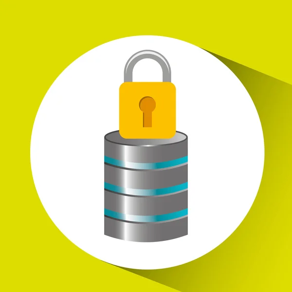 Centrum van de gegevens van bescherming van de veiligheid van Cloud — Stockvector