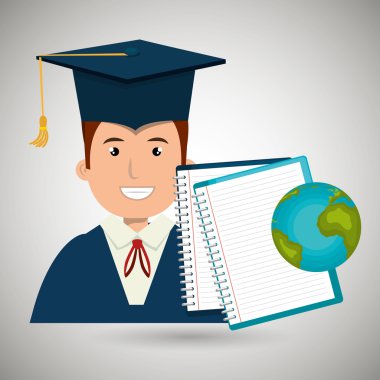 Öğrenci mezuniyet izole simgesi