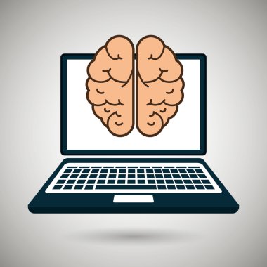 fikir bilgisayar simgesi tasarım izole