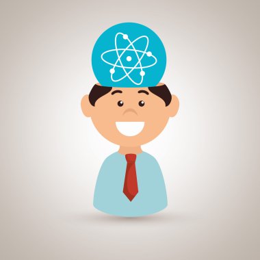 adam izole fikir simgesi tasarım fizik