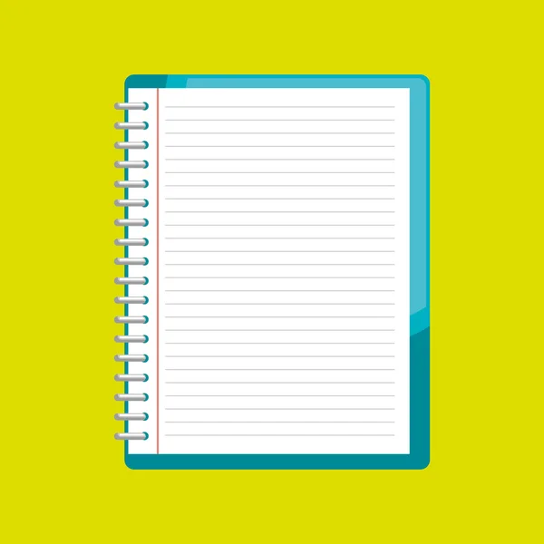 Spiral notebook isolerade ikon design — Stock vektor